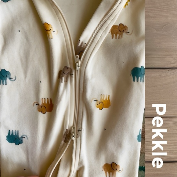 Cream Baby One Piece with Elephant 🐘 Print - Picture 7 of 8